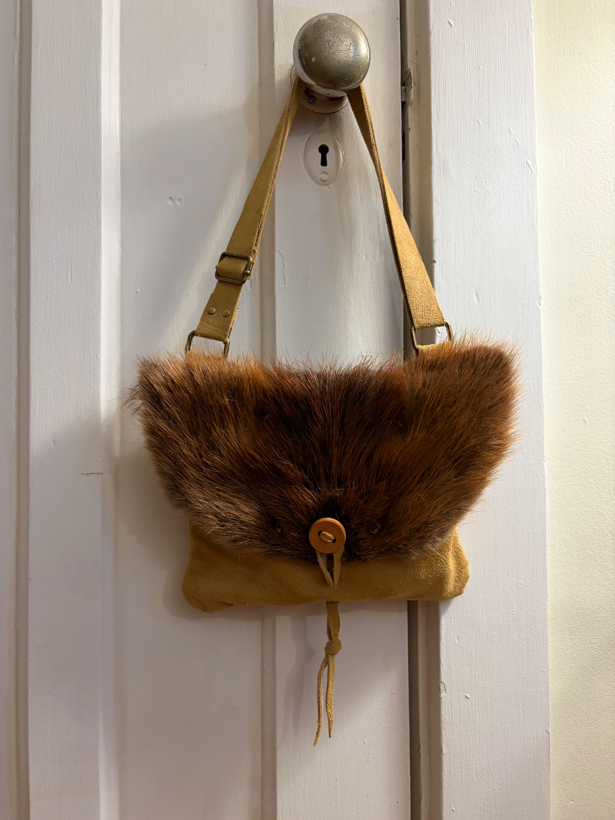 Mini Beaver Bag — handmade fur piece